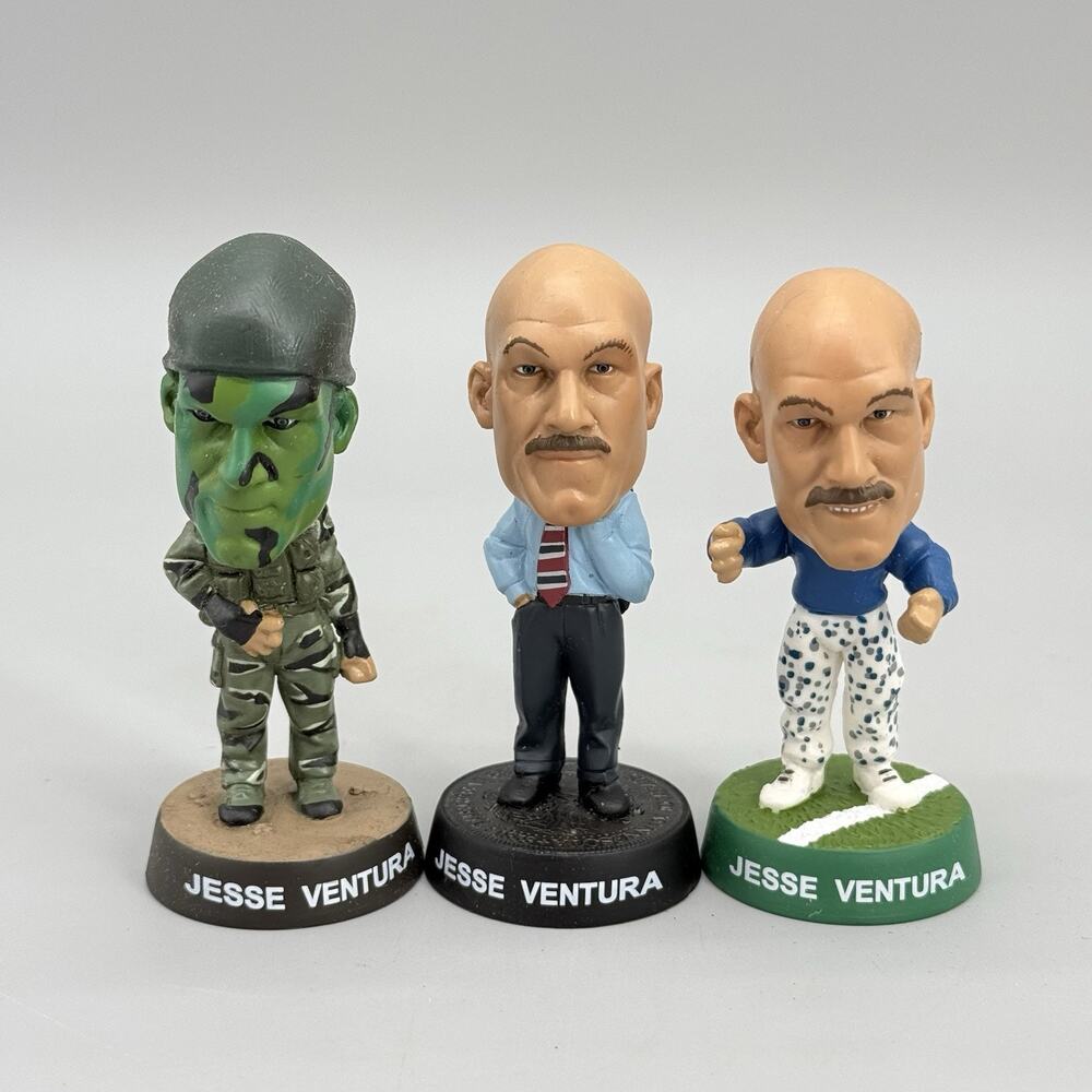 Little Big Head 1999 Jesse Ventura Mini Bobblehead Lot Wrestling Seal Governor +